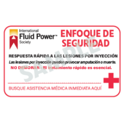Picture of Spanish Fluid Injection Safety Cards -50 pack 